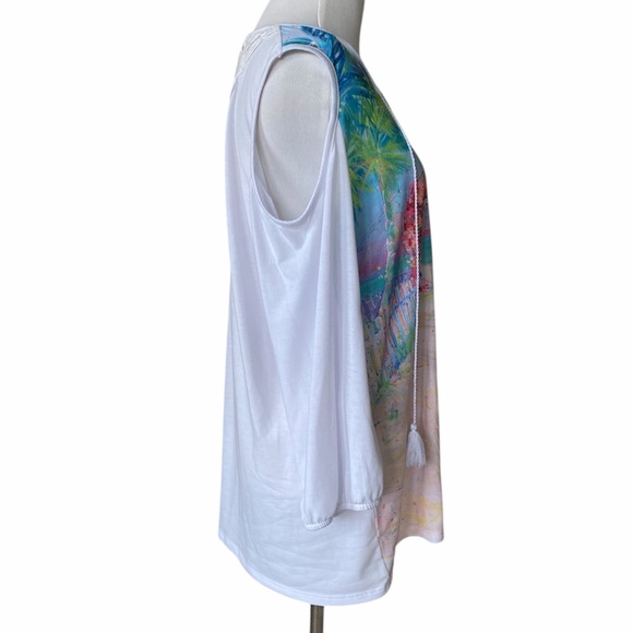 LEOMA LOVEGROVE Painting Cold Shoulder Top - Picture 2 of 5